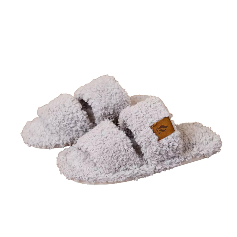 CloudGlide Fuzzy Open-toe Slippers for Women-1