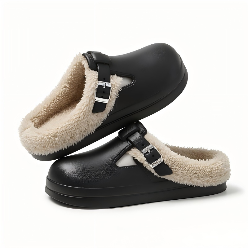 EVA Autumn Winter Warm Waterproof Soft Cotton for Women and Men Outdoor Indoor Non-slip Shoes-3