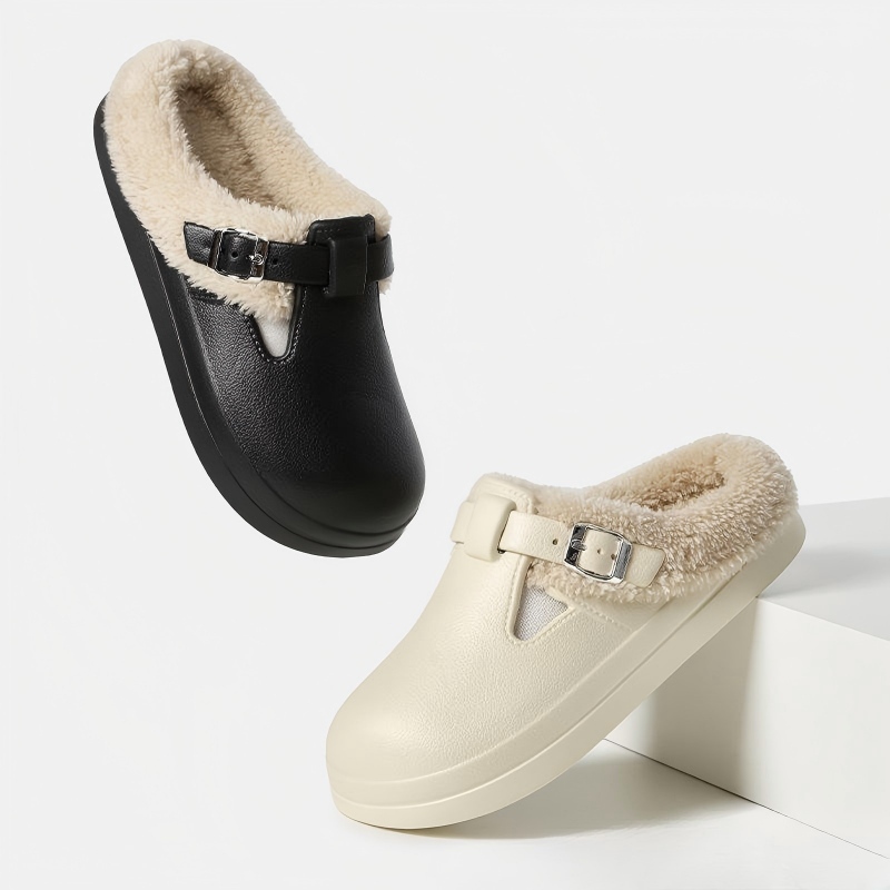 EVA Autumn Winter Warm Waterproof Soft Cotton for Women and Men Outdoor Indoor Non-slip Shoes-4
