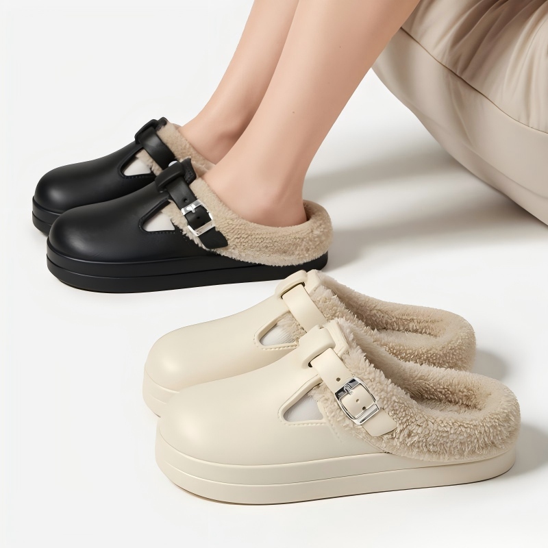 EVA Autumn Winter Warm Waterproof Soft Cotton for Women and Men Outdoor Indoor Non-slip Shoes-5