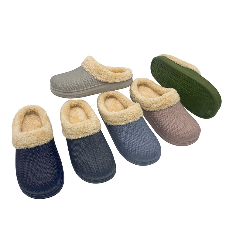 EVA Men's Plush Lined Winter Clogs - Thick Sole Warm Slippers-2