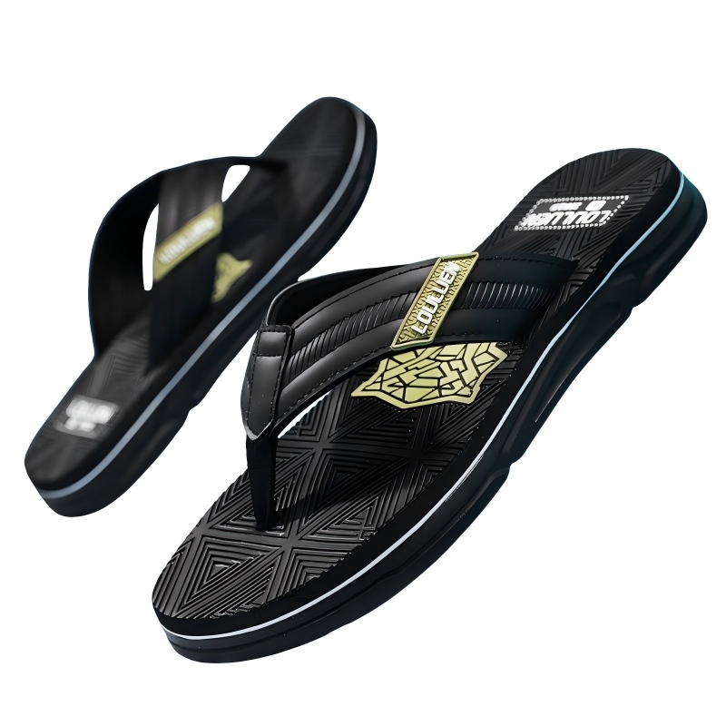 Trendy Tiger Head Print Men's casual flip flops(8)
