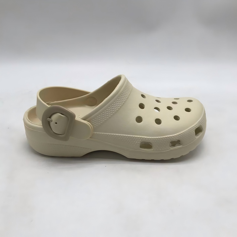 Women Fabric Covered Adjustable Strap Non Slip EVA Garden Clogs(6)