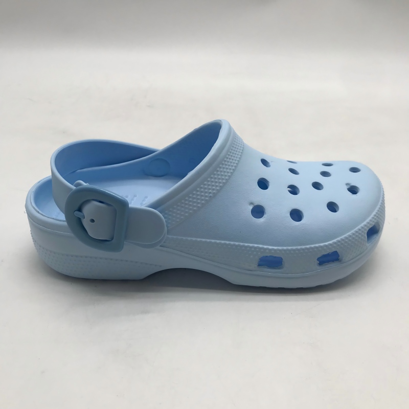 Women Fabric Covered Adjustable Strap Non Slip EVA Garden Clogs(7)