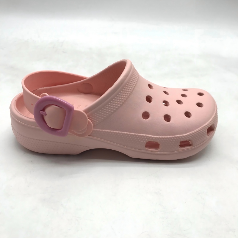 Women Fabric Covered Adjustable Strap Non Slip EVA Garden Clogs(8)