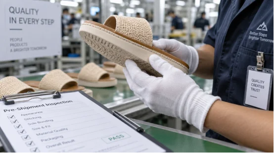 Footwear pre-shipment quality inspection