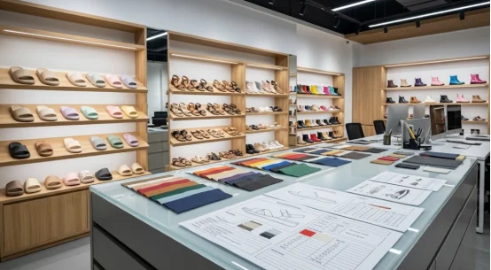 Footwear sourcing showroom and design samples